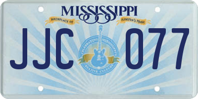 MS license plate JJC077