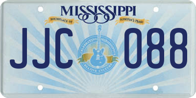 MS license plate JJC088