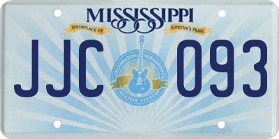 MS license plate JJC093