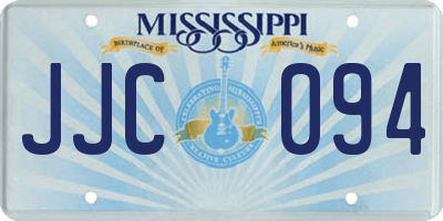 MS license plate JJC094