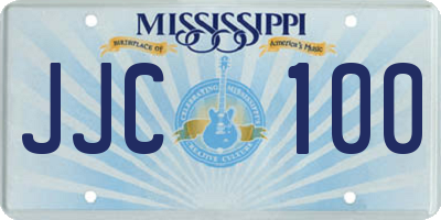 MS license plate JJC100