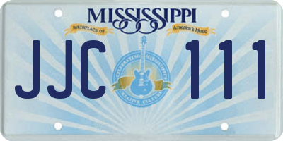 MS license plate JJC111