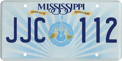 MS license plate JJC112
