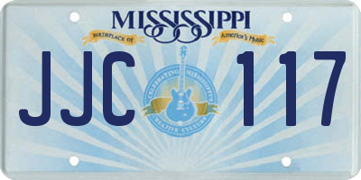 MS license plate JJC117