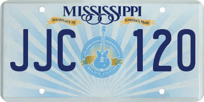 MS license plate JJC120