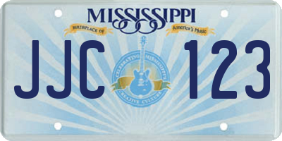 MS license plate JJC123