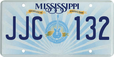 MS license plate JJC132