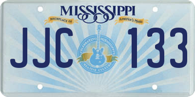 MS license plate JJC133