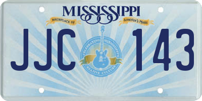MS license plate JJC143