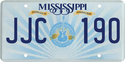 MS license plate JJC190