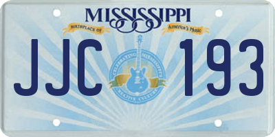 MS license plate JJC193