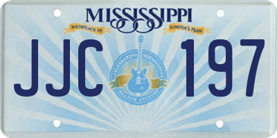MS license plate JJC197