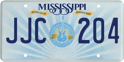 MS license plate JJC204