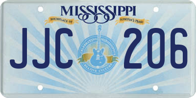 MS license plate JJC206