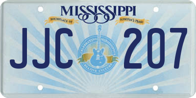 MS license plate JJC207