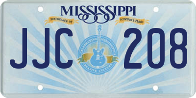 MS license plate JJC208