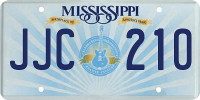 MS license plate JJC210