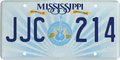 MS license plate JJC214