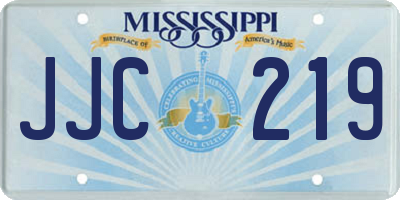 MS license plate JJC219