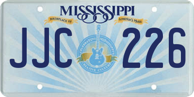 MS license plate JJC226