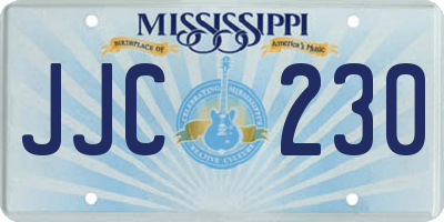 MS license plate JJC230
