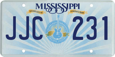 MS license plate JJC231