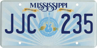 MS license plate JJC235