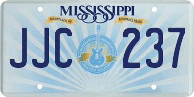 MS license plate JJC237