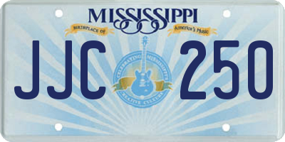 MS license plate JJC250