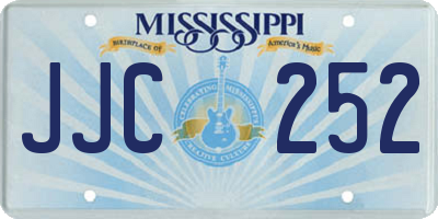 MS license plate JJC252