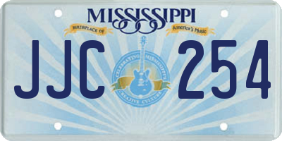 MS license plate JJC254