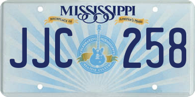MS license plate JJC258