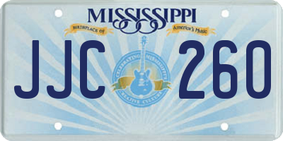 MS license plate JJC260