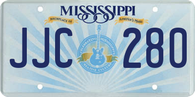 MS license plate JJC280