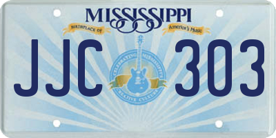 MS license plate JJC303