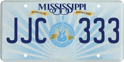 MS license plate JJC333