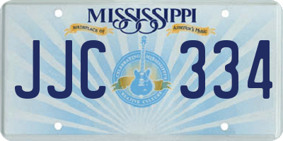 MS license plate JJC334