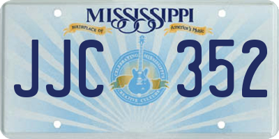 MS license plate JJC352