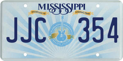 MS license plate JJC354