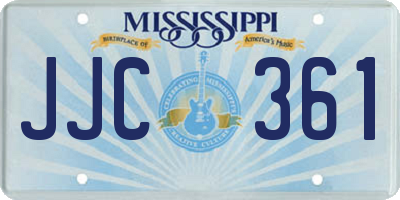 MS license plate JJC361