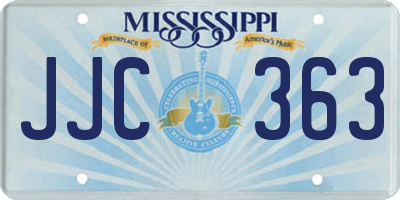 MS license plate JJC363