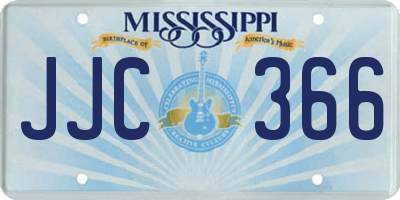 MS license plate JJC366