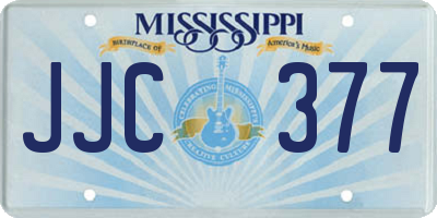 MS license plate JJC377