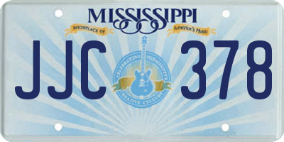 MS license plate JJC378