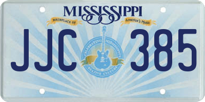 MS license plate JJC385