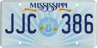 MS license plate JJC386