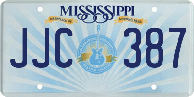 MS license plate JJC387