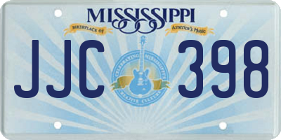 MS license plate JJC398