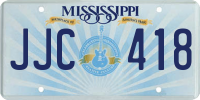 MS license plate JJC418