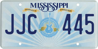 MS license plate JJC445